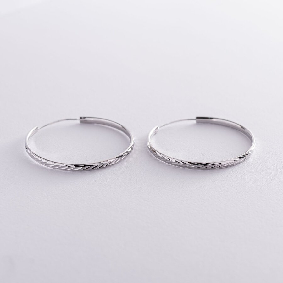 Сережки - кільця в сріблі (4.1 см) 122950