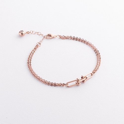 Браслет "Фантазия" в красном золоте б05797