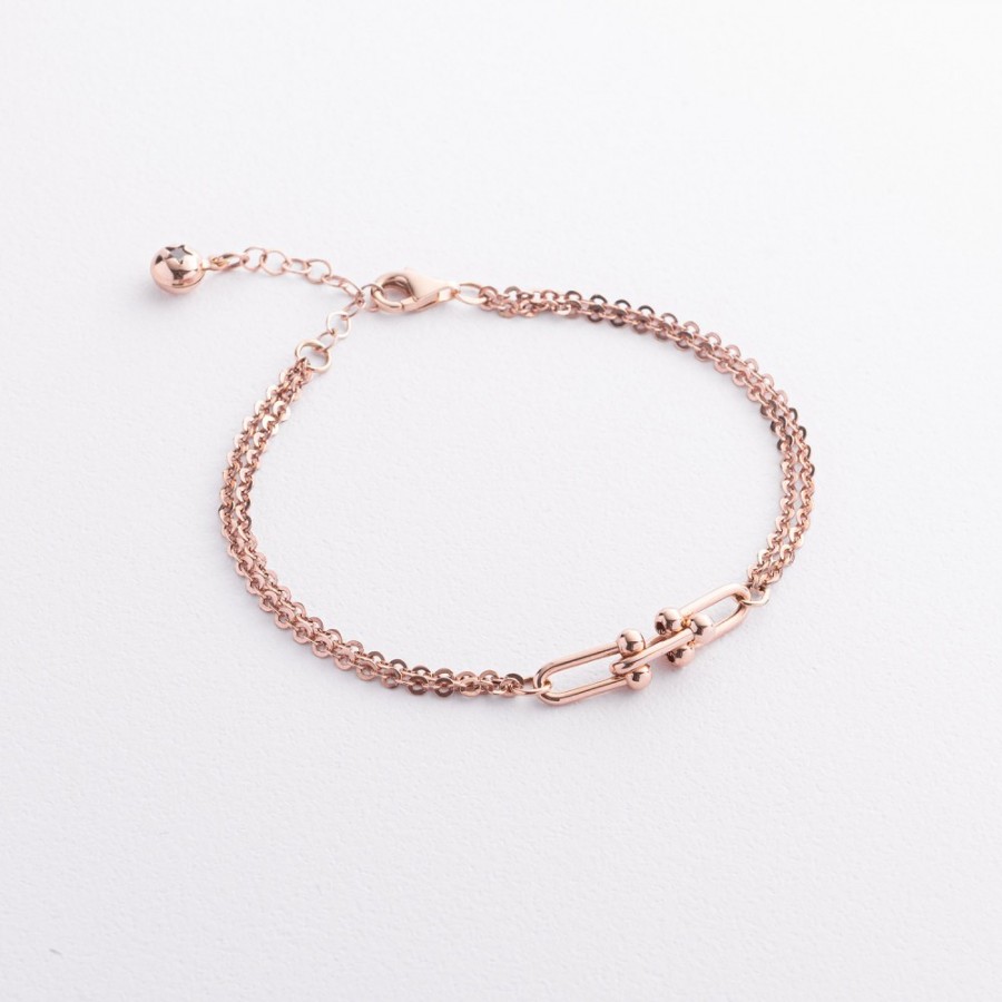 Браслет "Фантазия" в красном золоте б05797