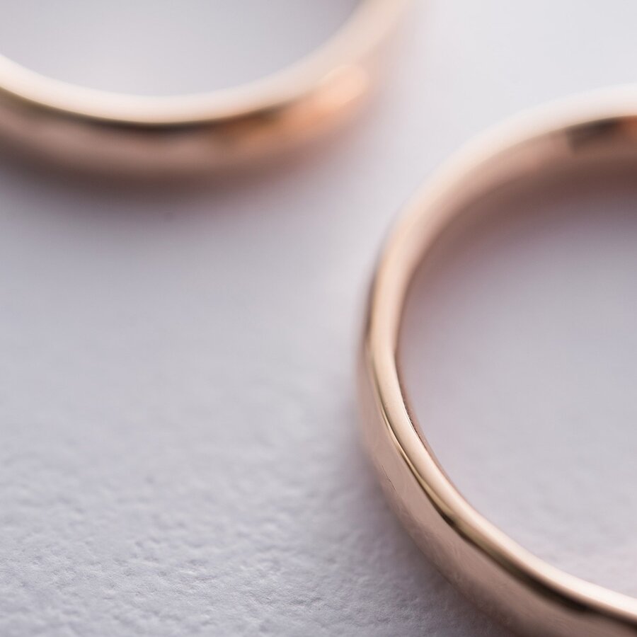 Золотое обручальное кольцо 4 мм (текстурное) обр00410