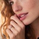 Помолвочное серебряное кольцо с фианитом 595