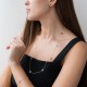 Сережки - пусети "Метелики" в жовтому золоті (емаль) с06823