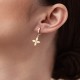 Серьги "Клевер" в желтом золоте с07107