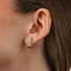 Сережки з фіанітами (жовте золото) с09776