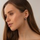 Сережки "Clara" у білому золоті с09423