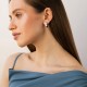 Серьги "Grace" в белом золоте с09693