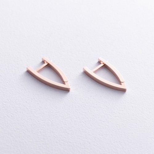 Серьги "Венди" в красном золоте с08519