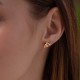 Сережки - пусети "Гори" в жовтому золоті с07574