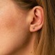 Сережки - пусети "Кульки" в білому золоті (0.4 см) с07300