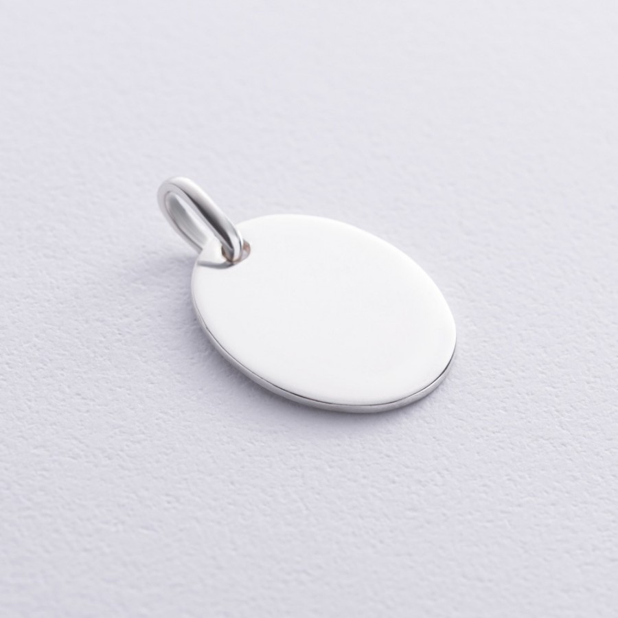 Серебряный кулон для гравировки (овальный) 133045