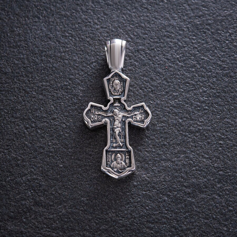 Православный крест "Распятие Христово. Св. Николай Чудотворец" 133080