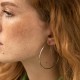 Сережки - кільця в білому золоті (5.4 см) с08599