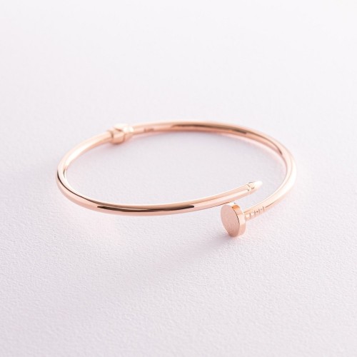 Браслет "Гвоздь" в красном золоте б05173