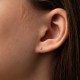 Серебряные серьги - пусеты с фианитами 2364
