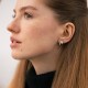 Серьги - пусеты "Polly" в серебре 7275