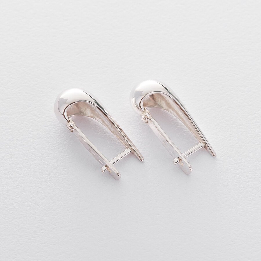 Сережки "Маленькі крапельки" у сріблі (2.6 см) 122497
