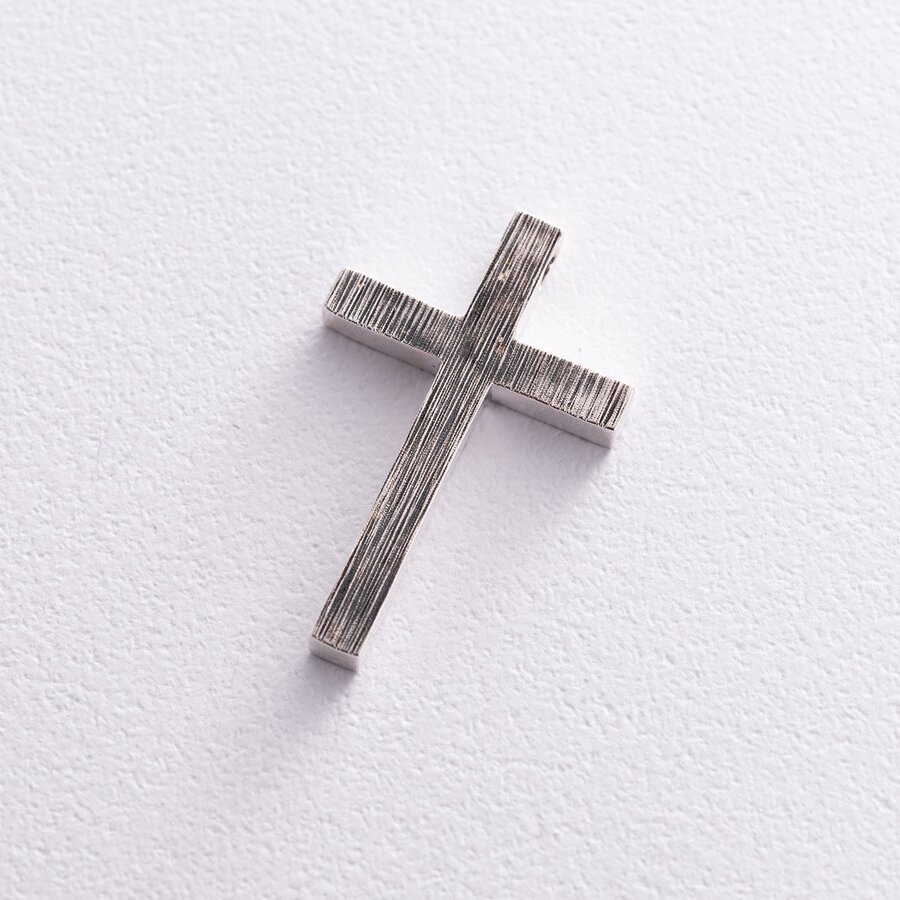 Срібний хрестик із чорнінням (кулон під чокер) 1101P
