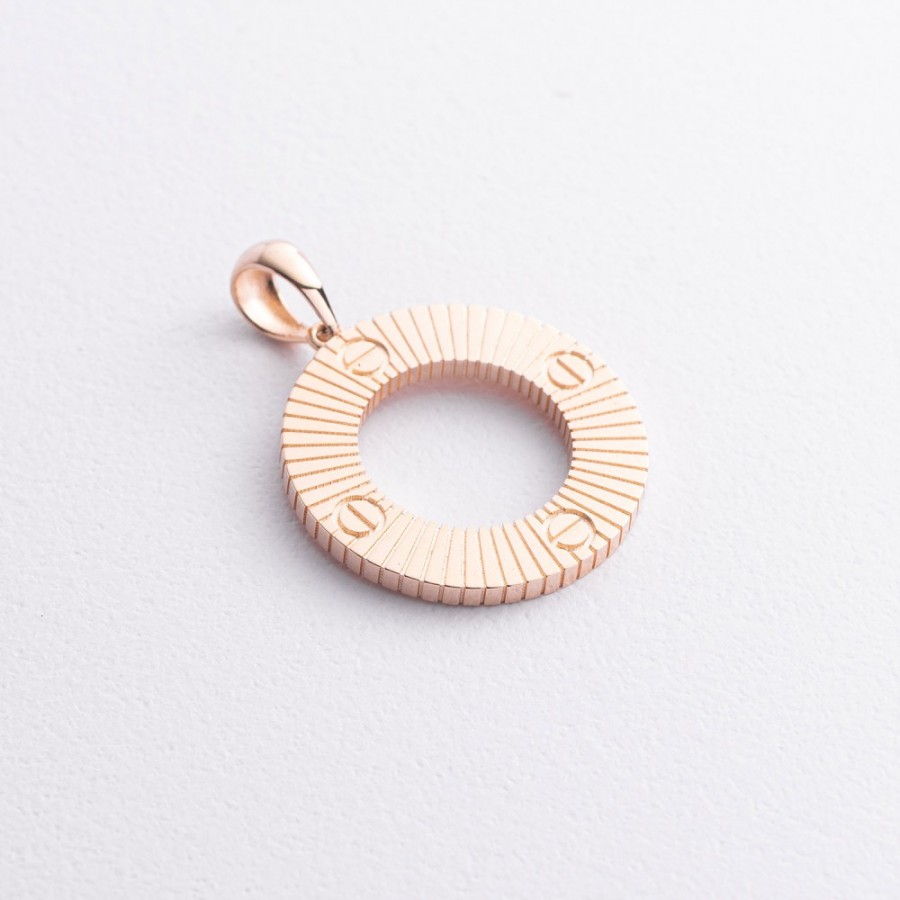 Золотой кулон "Love" п04095