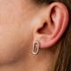 Серебряные серьги - пусеты "Асимметрия" 902-01272