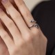 Серебряное кольцо "Змея" 3853