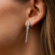 Серебряные серьги "Змеи" с фианитами 123531