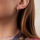 Серебряные серьги - кольца (фианиты) OR110510