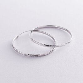 Сережки - кільця в сріблі (4.9 см) 122951