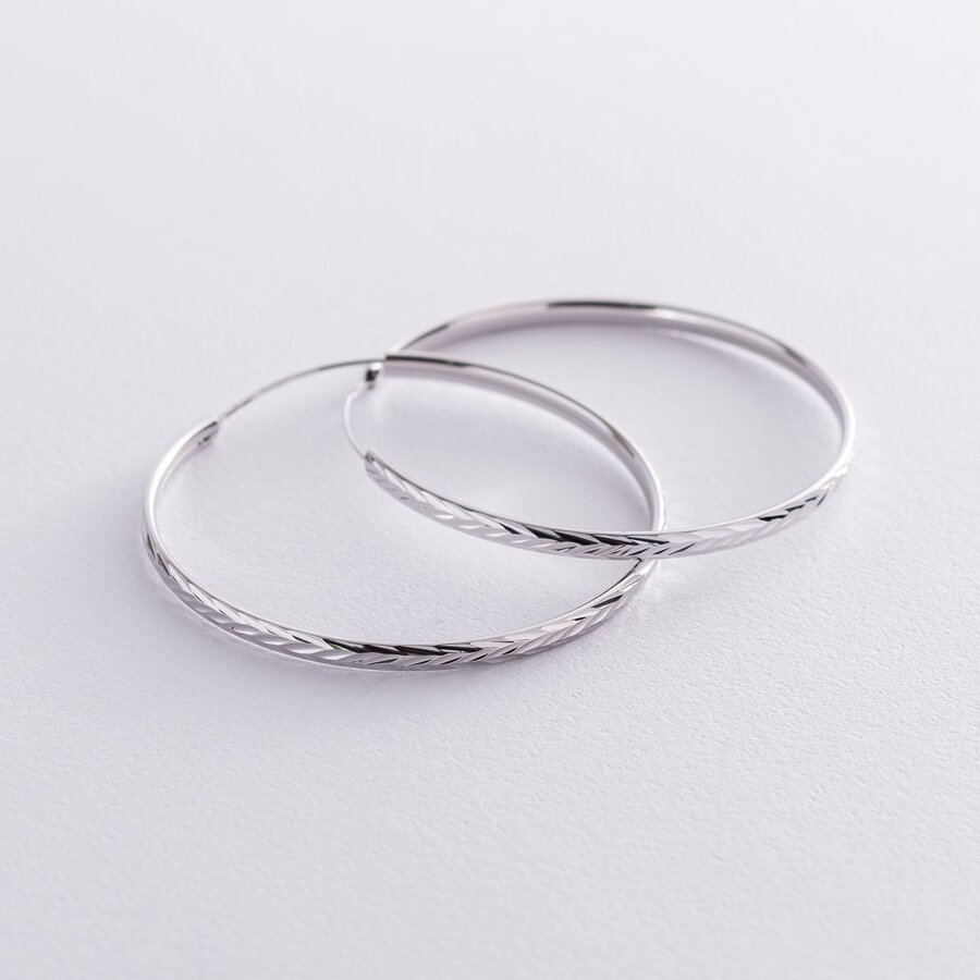 Сережки - кільця в сріблі (4.9 см) 122951