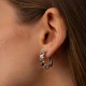 Сережки "Clara" у білому золоті с09423