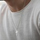 Срібний хрест ручної роботи "In God we trust" 132750g