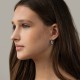 Сережки "Violet" у білому золоті с09756