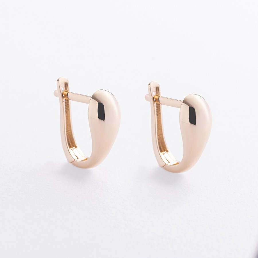 Сережки "Lucy" у жовтому золоті с09773
