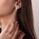 Заручальна золота каблучка з фіанітом к03947