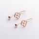 Серьги "Клевер" в красном золоте с09700