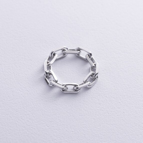 Серебряное кольцо "Цепочка" 112606