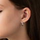 Серьги "Violet" в белом золоте mini с09741