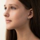 Серебряные серьги - пусеты с белыми фианитами 2588/1р-CZ