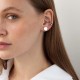 Серебряные серьги-пусеты "Маленькие монетки" (блестящие) 122867