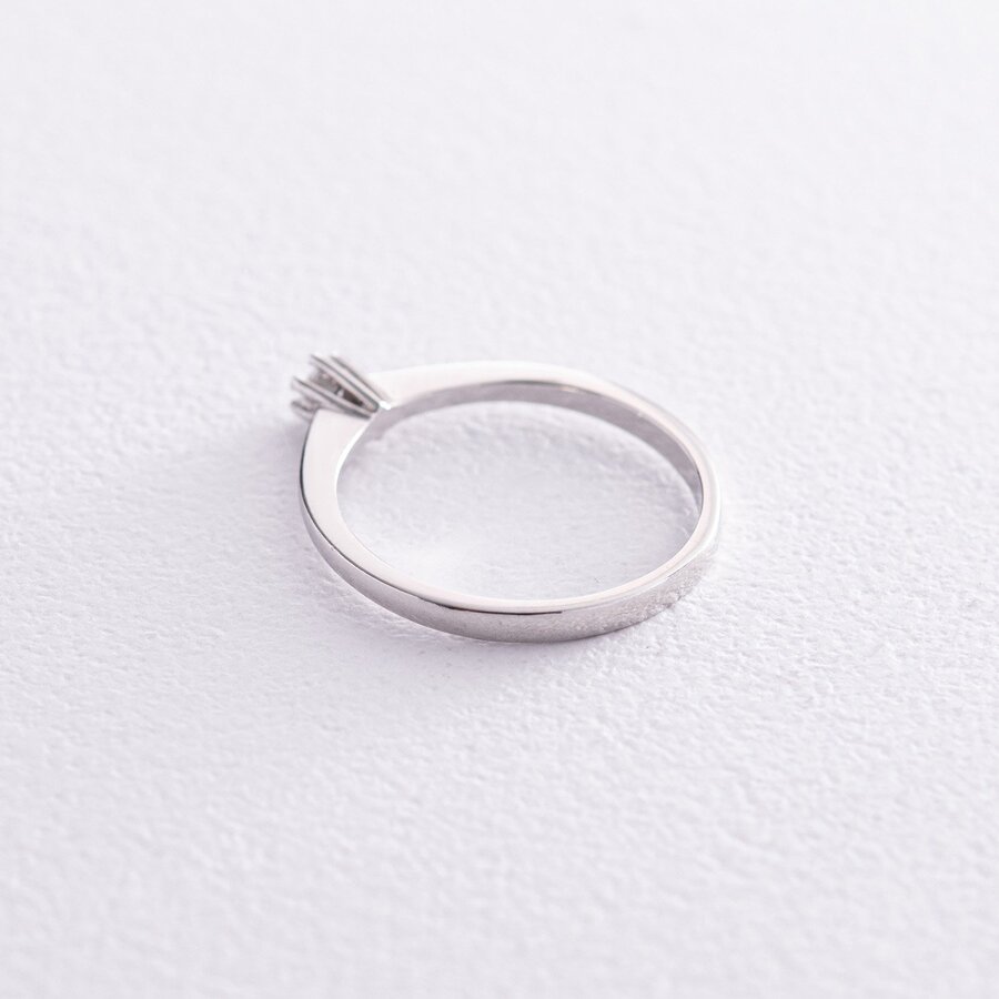 Помолвочное серебряное кольцо с фианитом 485