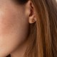 Серьги - пусеты "Love" в красном золоте с07731