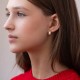 Детские золотые серьги с фианитами с05415