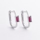 Срібні сережки з синтетичними рубінами 2614/1р-HRUB