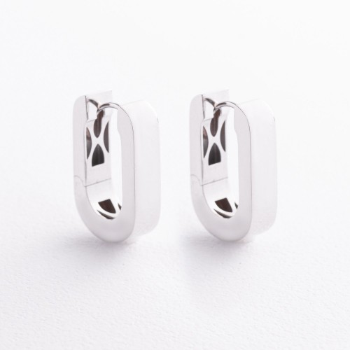 Серьги "Grace" в белом золоте с09693