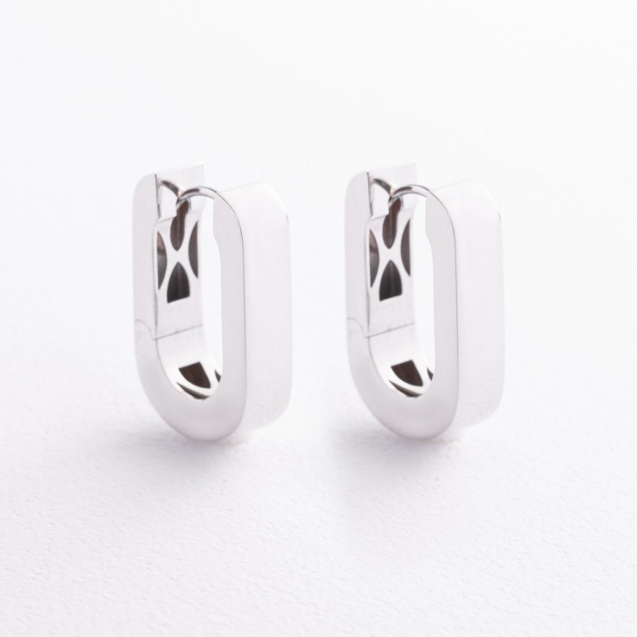 Серьги "Grace" в белом золоте с09693