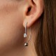 Серьги "Вдохновение" с фианитами (белое золото) с09539