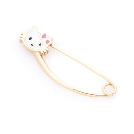 Золотая булавка "Hello Kitty" (эмаль) зак00260