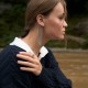 Серьга - каффа "Неповторимость" в белом золоте с07589