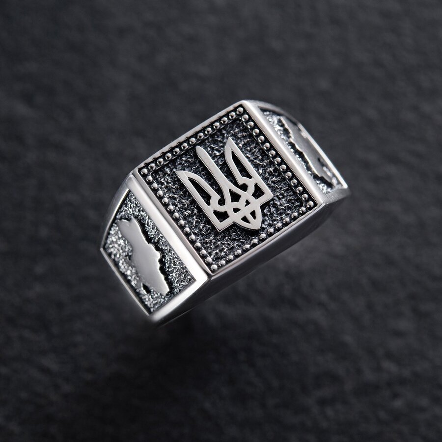 Серебряная печатка "Герб України - Тризуб" 1035