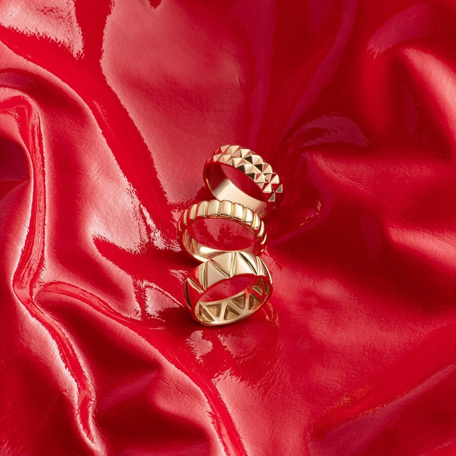 Кольцо "Monica" в красном золоте к08089