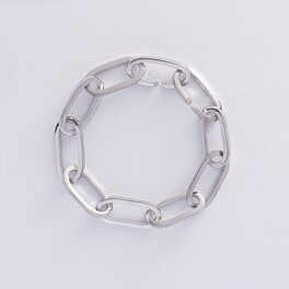 Срібний браслет "Ланцюжок" (глянсовий) 141649